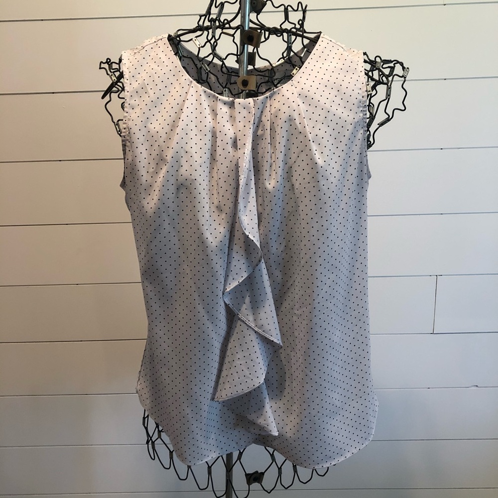 Kim Rogers Sleeveless Polka Dot Top